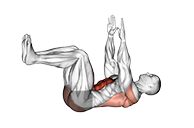 Illustration of Dead bug exercise